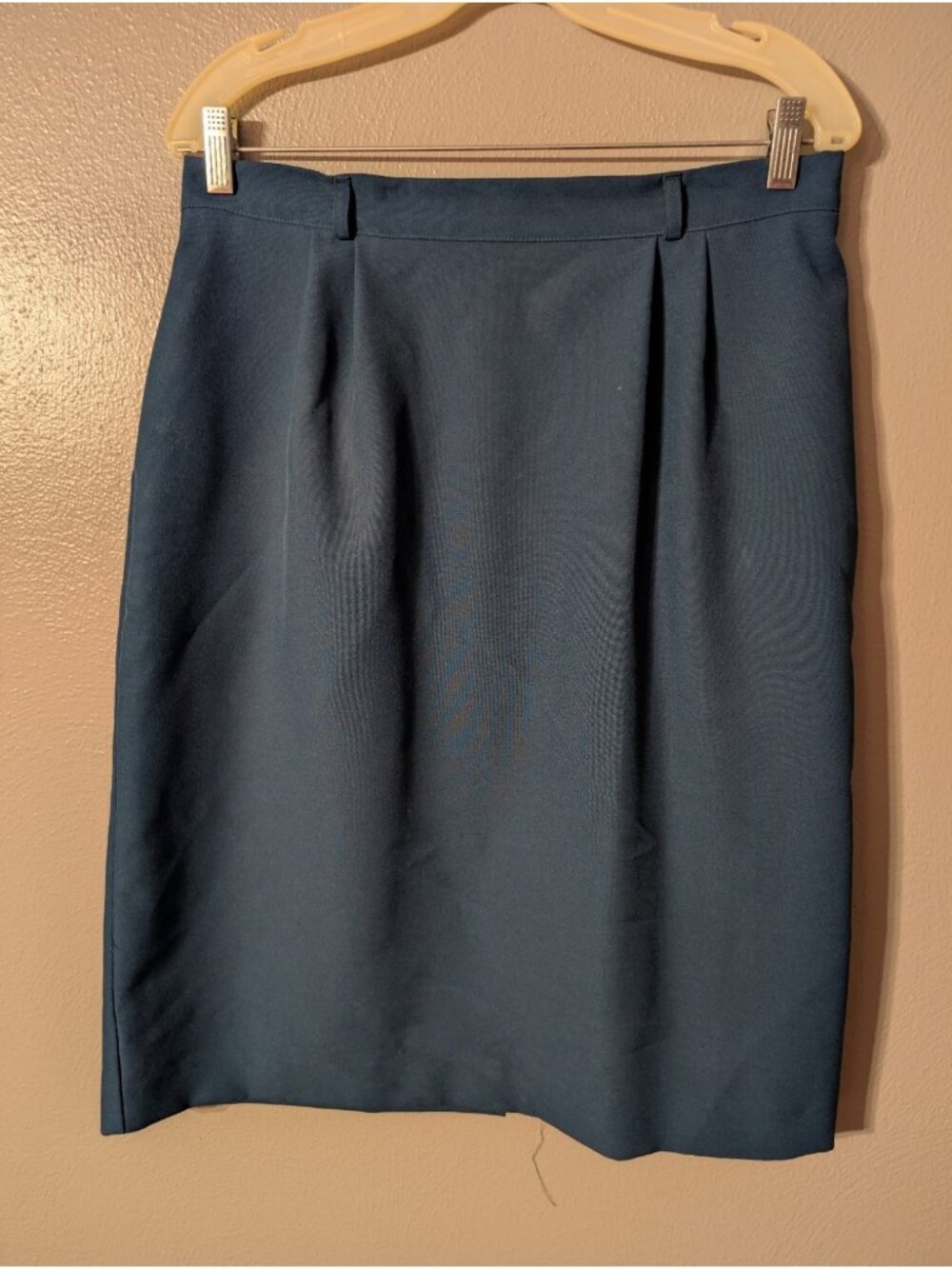Liz Baker Essentials Skirt Womens 16 Teal Blue Green Midi Pencil Career Vintage